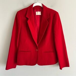 Pendleton Women’s Blazer Suit Jacket Virgin Wool Vintage Vtg Red 8